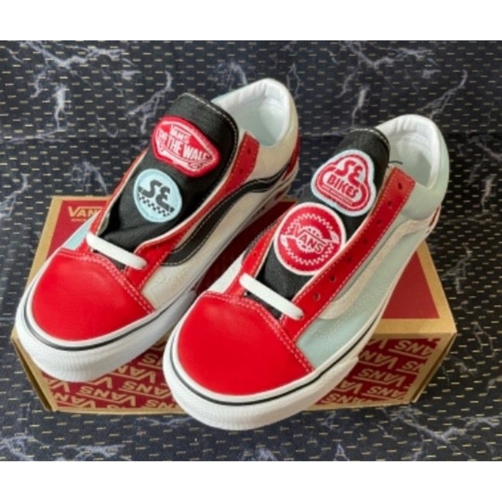 Vans x SE Bikes Style 36 Red Blue Big Ripper Sneakers VN0A54F64Y7 Women 8.5